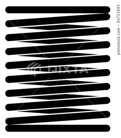 Cylindrical black coil. Spiral metal spring icon Cylindrical black coil. Spiral metal spring icon 84753995