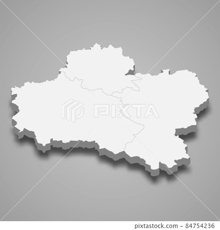 3d isometric map of Loiret is a department in France 3d isometric map of Loiret is a department in France 84754236