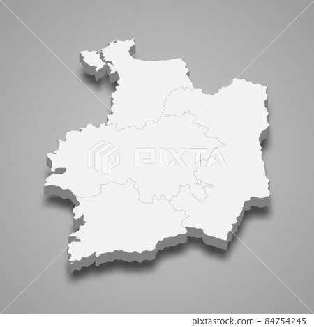 3d isometric map of Ille-et-Vilaine is a department in France 3d isometric map of Ille-et-Vilaine is a department in France 84754245