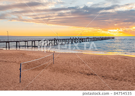 Beach volleyball area at Port Noarlunga Beach volleyball area at Port Noarlunga 84754535