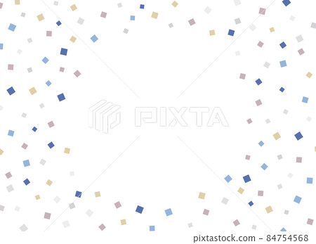 五彩紙屑背景中央的複制空間冷色藍色派對裝飾裝飾亮色方塊 84754568