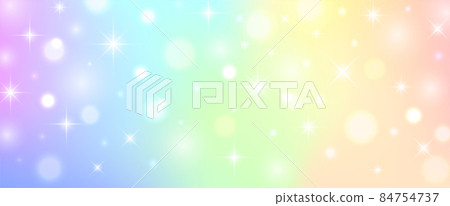 Vector illustration of glittering rainbow-colored landscape background 84754737