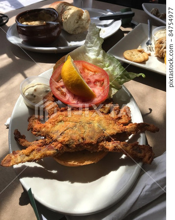 American specialty, soft shell crab sandwich American specialty, soft shell crab sandwich 84754977