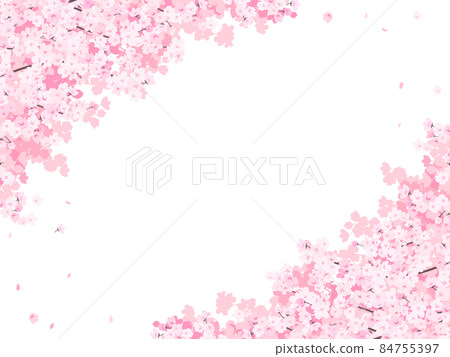 Sakura in full bloom Frame / background material (sideways) Sakura in full bloom Frame / background material (sideways) 84755397