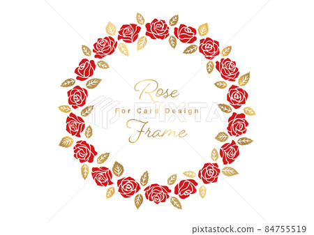 用玫瑰花插圖裝飾的卡片設計模板素材 用玫瑰花插圖裝飾的卡片設計模板素材 84755519