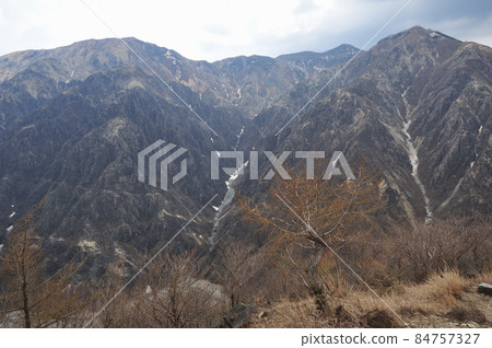 足尾：從太平山西南山脊中部看到的澤和山等梅古葉源頭的山脈 84757327