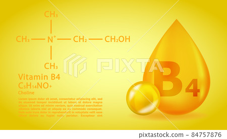 Realistic B4 Choline Vitamin Drop With... - Stock Illustration ...