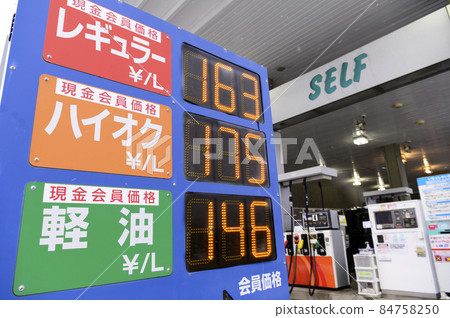 加油站的價格顯示 加油站的價格顯示 84758250