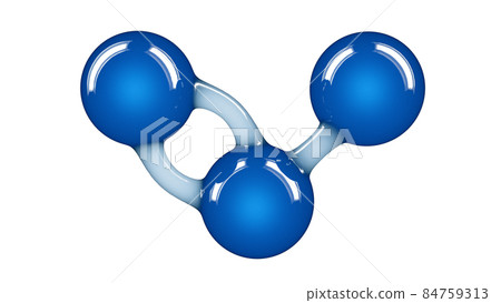 3D Rendering of molecule on a white background,... - Stock Illustration ...