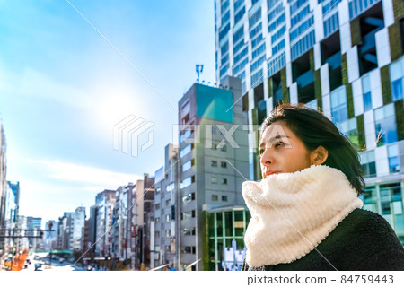 Morning commute business woman Shibuya Morning commute business woman Shibuya 84759443