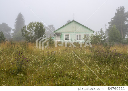 View of the old wooden house in the village 84760211