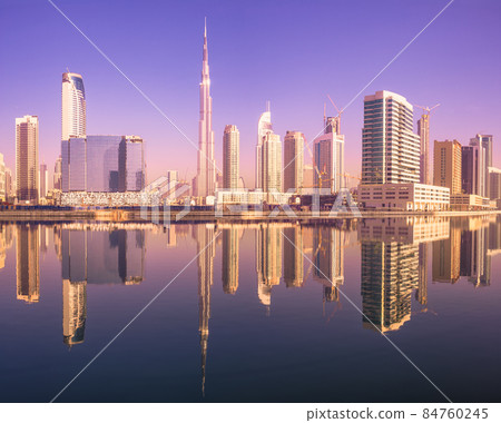 Cityscape of Dubai and panoramic view of Business bay, UAE Cityscape of Dubai and panoramic view of Business bay, UAE 84760245