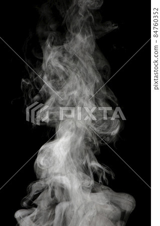 Steam, steam, steam, smoke, aerosols taken on a black background 84760352