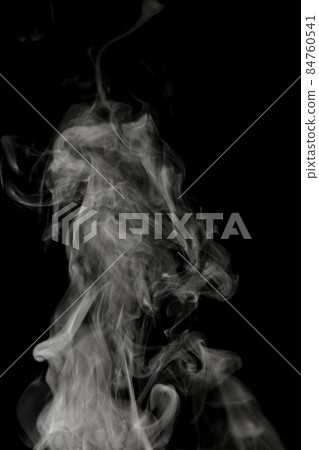 Steam, steam, steam, smoke, aerosols taken on a black background 84760541