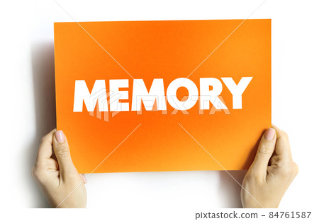 Memory text quote on card, concept background Memory text quote on card, concept background 84761587