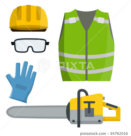 Set of clothes Builder and worker. Green vest, helmet, glasses, gloves. Set of clothes Builder and worker. Green vest, helmet, glasses, gloves. 84762016