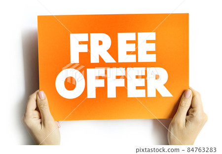 Free offer text quote on card, concept background Free offer text quote on card, concept background 84763283
