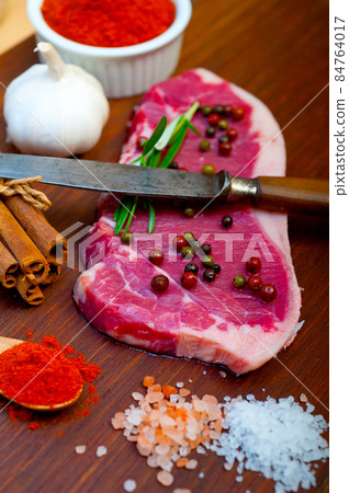 raw uncooked ribeye beef steak butcher selection raw uncooked ribeye beef steak butcher selection 84764017