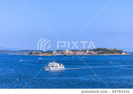 從知多半島最尖端的河津天文台看到的愛知縣喜馬島 84764142