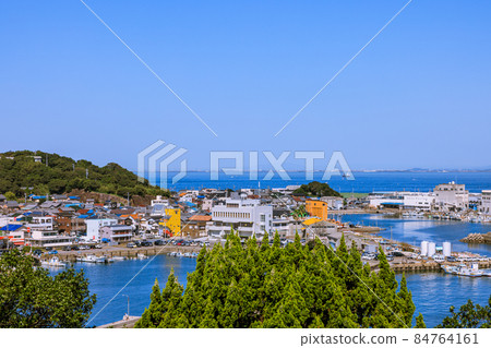 從愛知縣霞三Mi展望台看到的Morozaki港 84764161