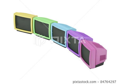 Five retro televisions Five retro televisions 84764297