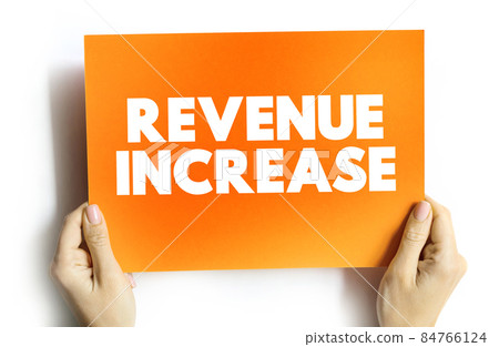 Revenue increase text quote on card, business concept background 84766124
