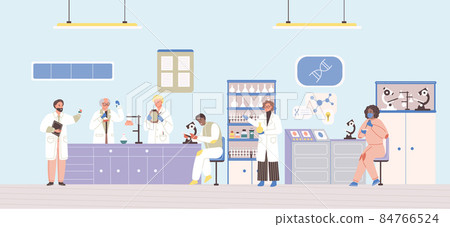 Science researching lab with scientists working use chemical researchers at medical laboratory 84766524