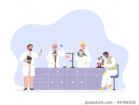 Group of diverse scientists researching chemistry molecular experiment at modern laboratory 84766526