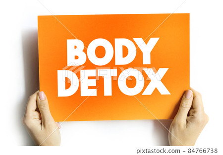 Body detox text quote on card, health concept background Body detox text quote on card, health concept background 84766738