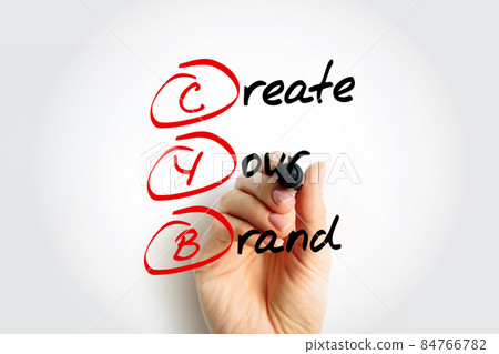 CYB - Create Your Brand, acronym with marker, business concept background 84766782