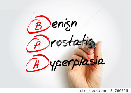 BPH - Benign Prostatic Hyperplasia acronym with marker, health concept background BPH - Benign Prostatic Hyperplasia acronym with marker, health concept background 84766796