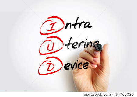 IUD - Intra Uterine Device acronym with marker, health concept background 84766826