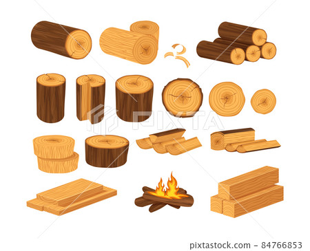 Wood industry products, tree trunks, bark, branches, planks, chest, shavings, firewood boards, fire burning wooden logs, wood campfire. Wood industry products, tree trunks, bark, branches, planks, chest, shavings, firewood boards, fire burning wooden logs, wood campfire. 84766853