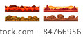 Seamless ground landscape layer set. Horizontal land and soil pattern. Endless underground field 84766956