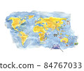Watercolor world map 84767033