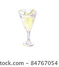 Lemon vodka cocktail 84767054