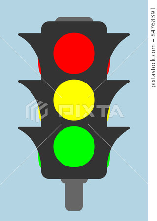 Traffic light - vector icon. Flat style. Vector 84768391