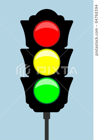 Traffic light - vector icon. Flat style. Vector Traffic light - vector icon. Flat style. Vector 84768394
