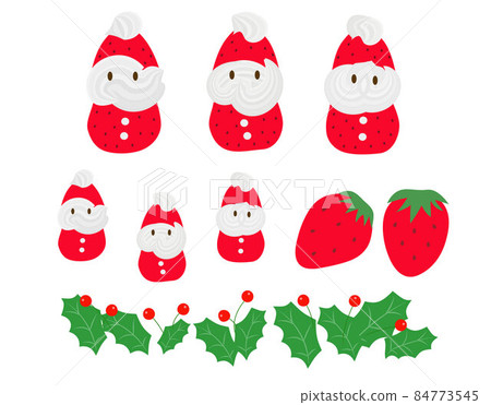 Fresh cream and strawberry santa 84773545