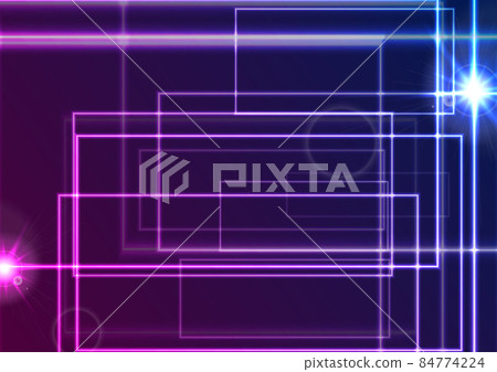 Blue ultraviolet glowing neon lines abstract tech background Blue ultraviolet glowing neon lines abstract tech background 84774224