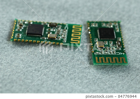 Electronic components. Wireless module for embedding on electronic projects. Close up. Electronic components. Wireless module for embedding on electronic projects. Close up. 84776944