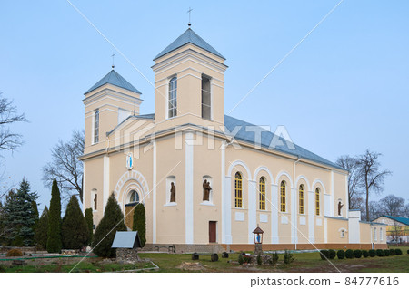 Old ancient catholic Church of the Assumption of the Blessed Virgin Mary in Kobrin, Brest region, Belarus. 84777616
