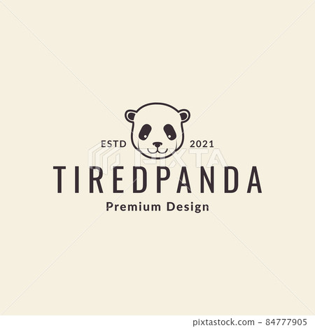face head panda hipster logo symbol icon vector graphic design illustration idea creative 84777905