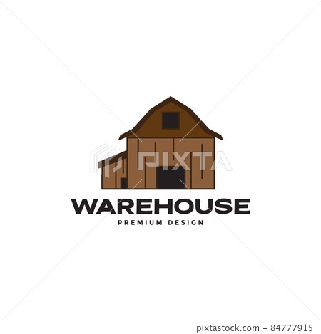 ancient warehouse farm wood vintage logo symbol icon vector graphic design illustration idea creative 84777915