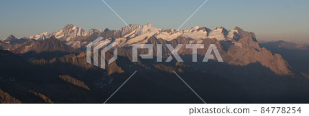 Mountain ranges seen from Mount Titlis, Switzerland. Mountain ranges seen from Mount Titlis, Switzerland. 84778254