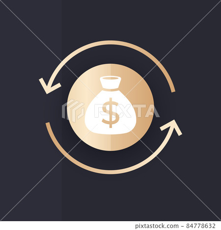 reinvest money, financing, investing icon for web reinvest money, financing, investing icon for web 84778632