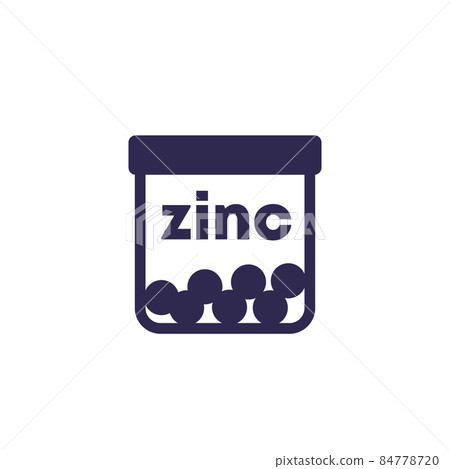 zinc supplements icon, Zn mineral 84778720