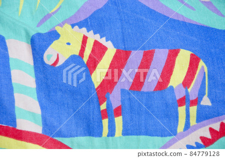 retro cloth with painted zebra background retro cloth with painted zebra background 84779128