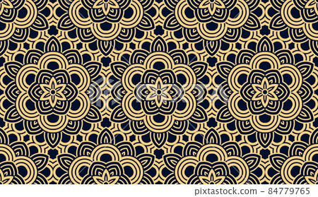 Flower geometric pattern. Seamless vector... - Stock Illustration ...