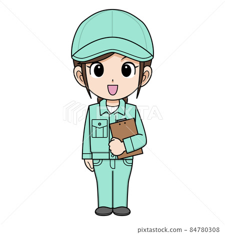 Female worker hat with binder Female worker hat with binder 84780308